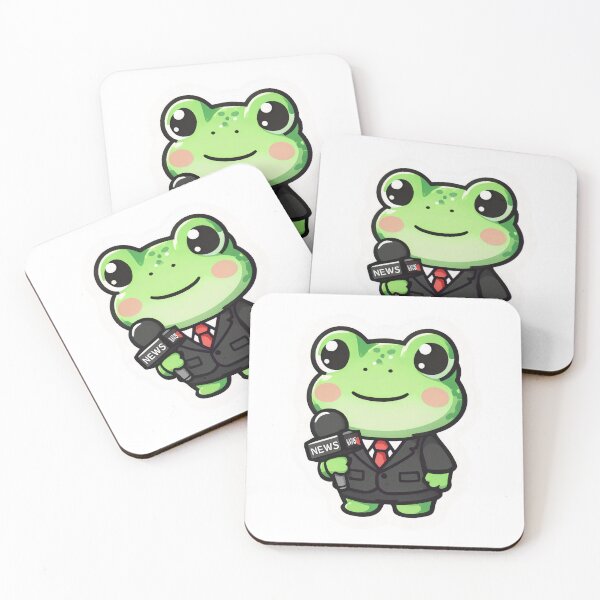 Item preview, A Cute Journalist Frog designed and sold by DWorriBHappi.