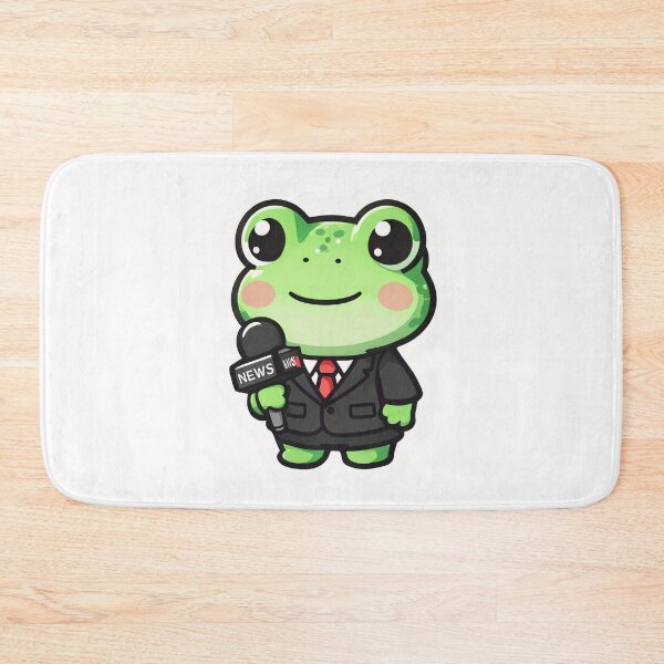 Item preview, A Cute Journalist Frog designed and sold by DWorriBHappi.