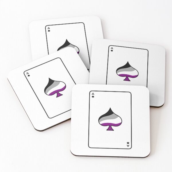 Item preview, Ace of spades card (asexual pride) designed and sold by ugh-lines.