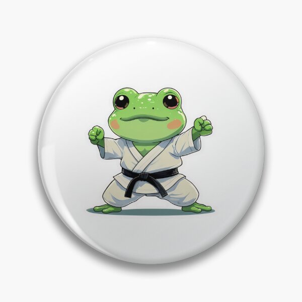 Item preview, A Cute Karate Instructor Frog designed and sold by DWorriBHappi.