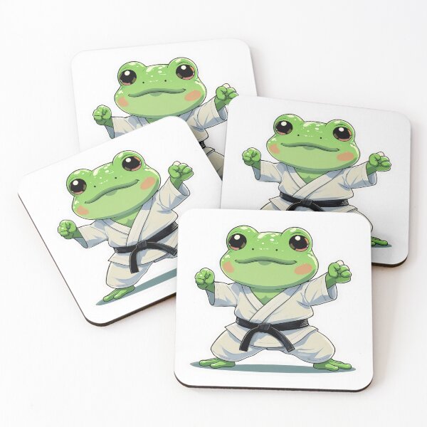 Item preview, A Cute Karate Instructor Frog designed and sold by DWorriBHappi.