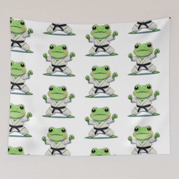 Item preview, A Cute Karate Instructor Frog designed and sold by DWorriBHappi.