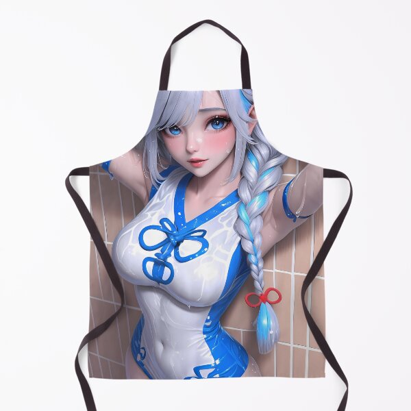 Item preview, Shenhe Genshin Impact Fantasy Wet Look Blue Braid Beauty Anime Girl Waifu Game designed and sold by mildaclairmo.
