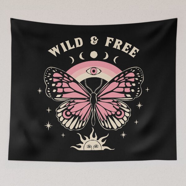Item preview, Mystic Boho Butterfly Moon Phase Rainbow Eye Art designed and sold by Parkerzz.