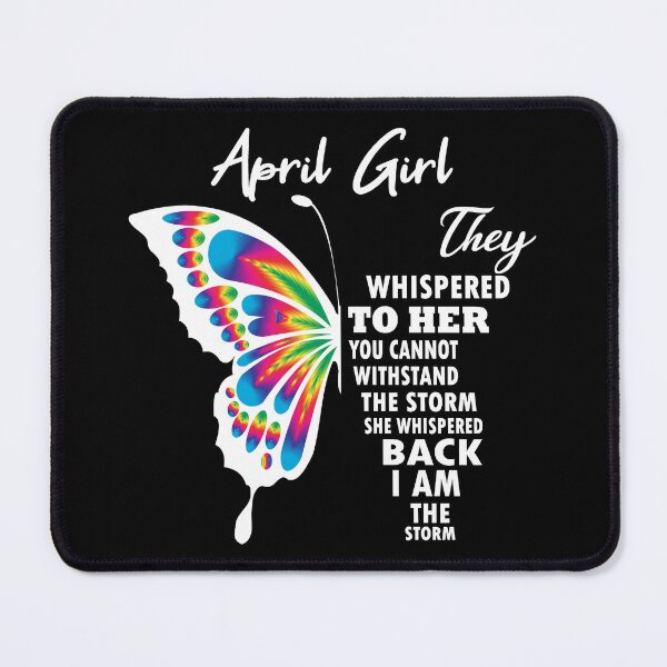 Item preview, April Girl Rainbow Butterfly I Am The Storm designed and sold by Parkerzz.