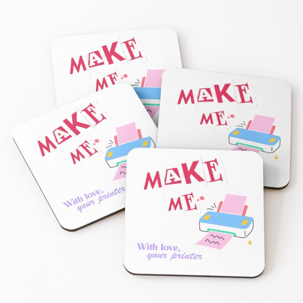 Item preview, Make Me – Funny Printer Rage Mug & Sticker Design designed and sold by PeacePassionCoffee.