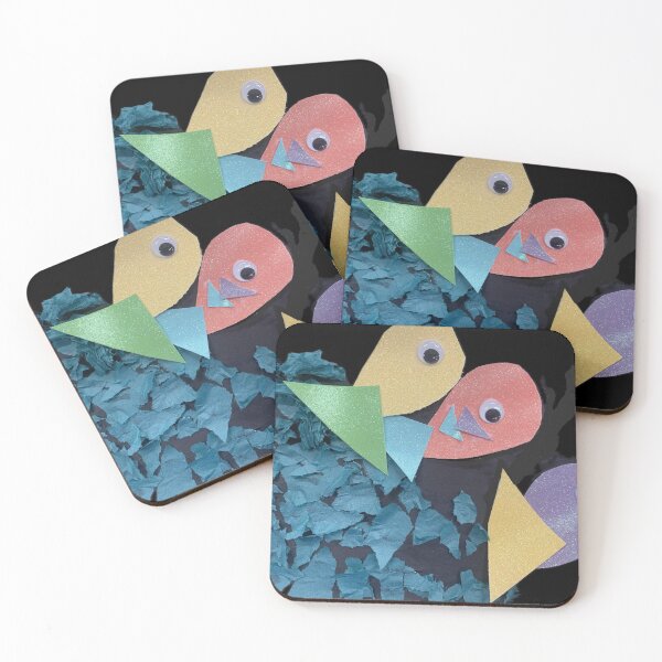 Item preview, Fish Family Sparkle mixed media abstract designed and sold by ArtByAMReisig.