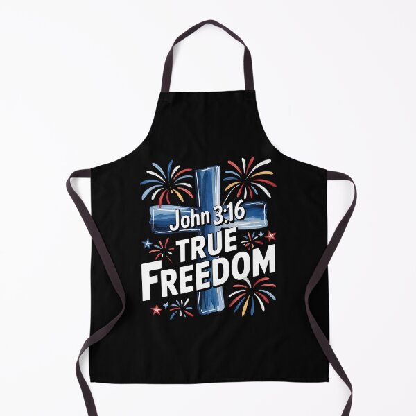 Item preview, Christian 4th of July, John 316 Cross, Red, White & Blue designed and sold by BakeryDozen.