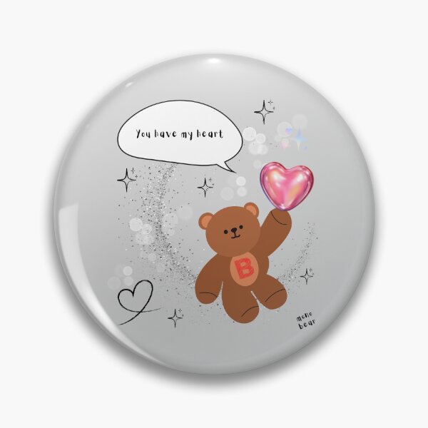 Item preview, You Have My Heart – mono bear messages (Gray Background) designed and sold by mintmono-studio.