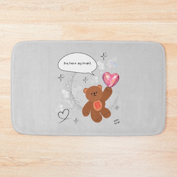 Item preview, You Have My Heart – mono bear messages (Gray Background) designed and sold by mintmono-studio.