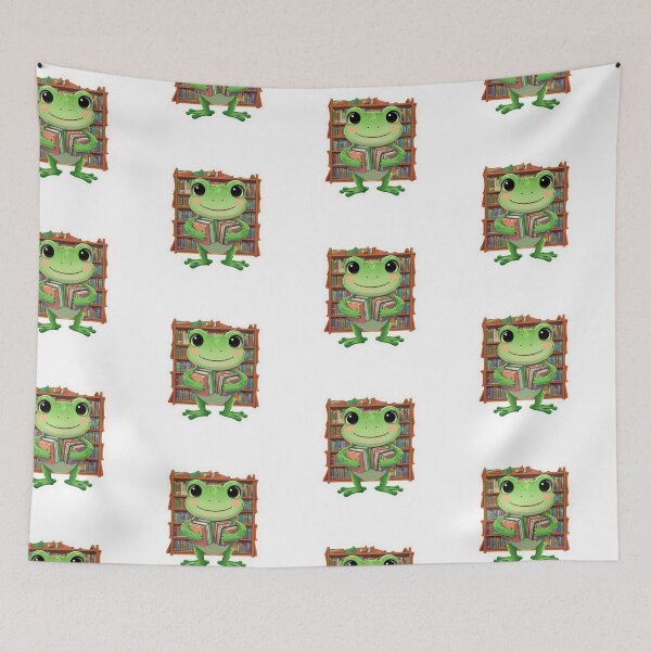 Item preview, A Cute Librarian Frog designed and sold by DWorriBHappi.