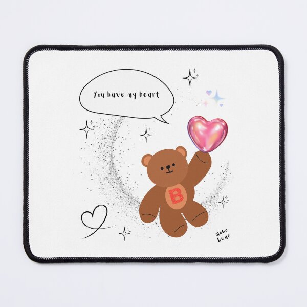 Item preview, You Have My Heart – mono bear messages ( White / Transparent ) designed and sold by mintmono-studio.