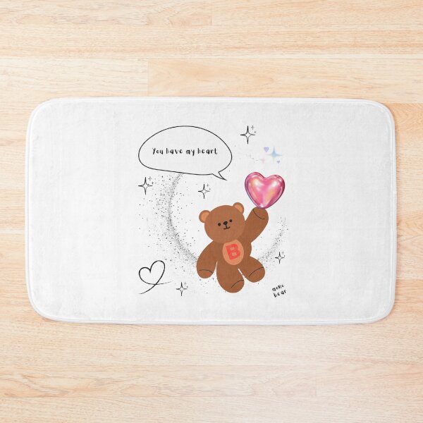 Item preview, You Have My Heart – mono bear messages ( White / Transparent ) designed and sold by mintmono-studio.