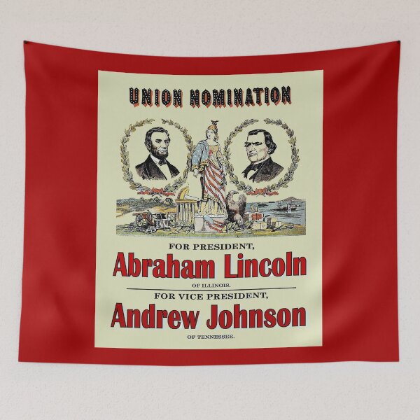 Item preview,  Lincoln - Johnson: Vintage Election Advertisement Print designed and sold by posterbobs.