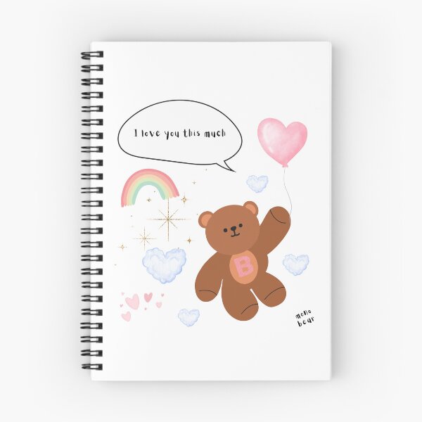 Item preview, I Love You This Much – mono bear messages ( White / Transparent ) designed and sold by mintmono-studio.