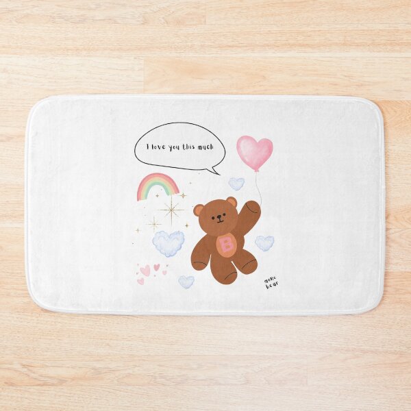 Item preview, I Love You This Much – mono bear messages ( White / Transparent ) designed and sold by mintmono-studio.