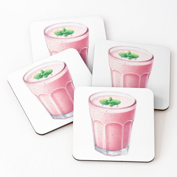Item preview, Refreshing Pink Berry Smoothie Illustration designed and sold by Little Care Studio.