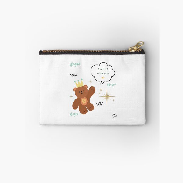 Item preview, Mono Bear Message – Feeling Awesome ( White / Transparent ) designed and sold by mintmono-studio.