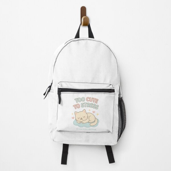 Item preview, Too Cute to Stress – Sleeping Cat Pastel Design designed and sold by MLynCollective.