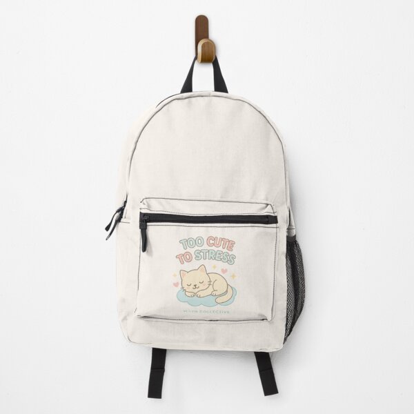 Item preview, Too Cute to Stress – Sleeping Cat Pastel Design designed and sold by MLynCollective.
