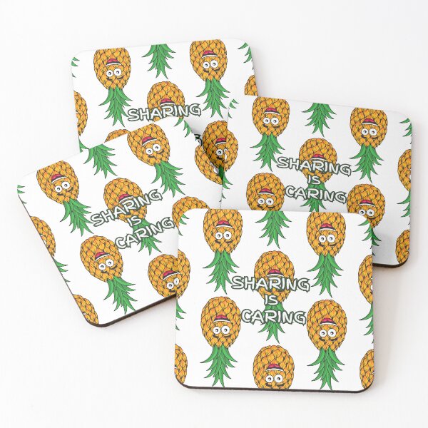 Item preview, Sharing Is Caring – Pineapple Pattern with a Twist designed and sold by PeacePassionCoffee.