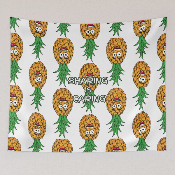 Item preview, Sharing Is Caring – Pineapple Pattern with a Twist designed and sold by PeacePassionCoffee.