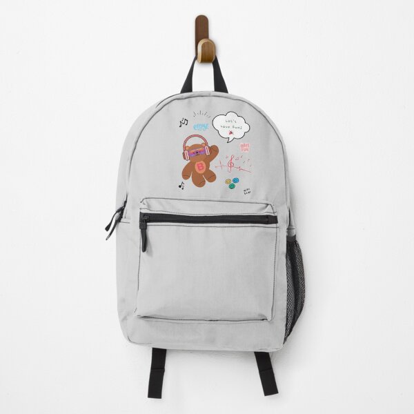 Item preview, Mono Bear Message – Let’s Have Fun! (Gray Background) designed and sold by mintmono-studio.