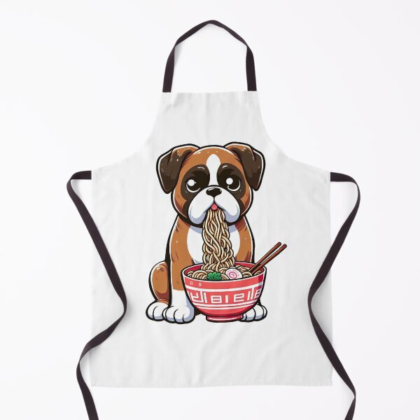 Item preview, Boxer Dog Anime Eating Ramen Noodles designed and sold by doodIllustrate.