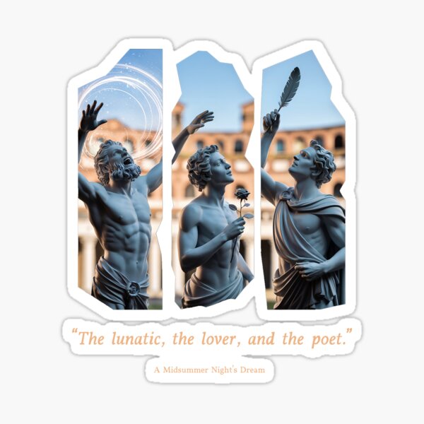 The Lunatic, The Lover, and The Poet – Shakespeare Statue Triptych