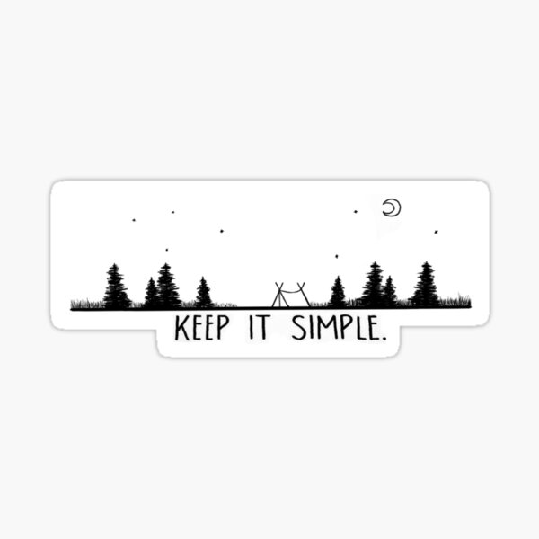 Vista previa del artículo con la obra «Mantenlo simple», diseñado y vendido por Kimberly Hickson.