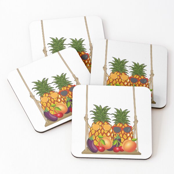 Item preview, Swingin’ Pineapples – Naughty Fruit on a Swing designed and sold by PeacePassionCoffee.