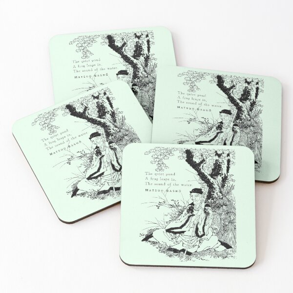 Item preview, Matsuo Bashō quote:  The quiet pond A frog leaps in, The sound of the water. designed and sold by artbleed.