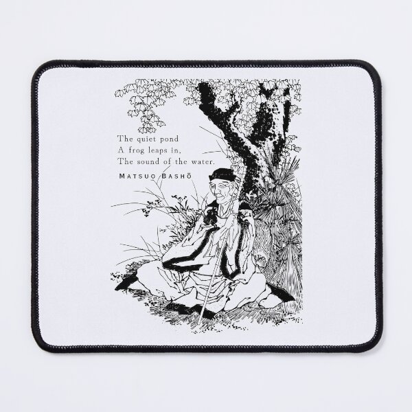 Item preview, Matsuo Bashō quote: The quiet pond A frog leaps in, The sound of the water. designed and sold by artbleed.