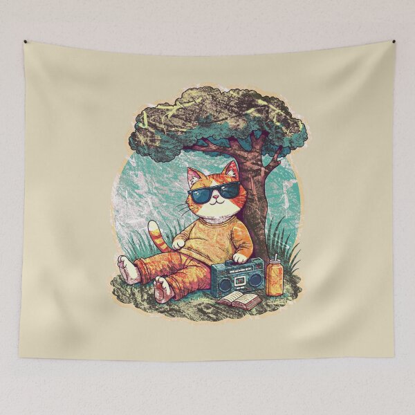 Item preview, Chronically Offline – Cozy Anti-Tech Cat  designed and sold by CreativoDesign.