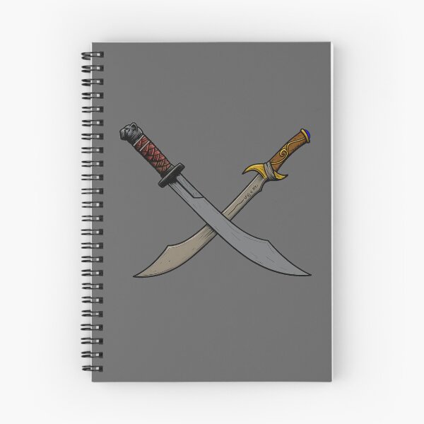 Item preview, Crossed Scimitars - Dark Elf, Drow, Drizzt, Ranger. Dungeons & Dragons designed and sold by MatoPatos.