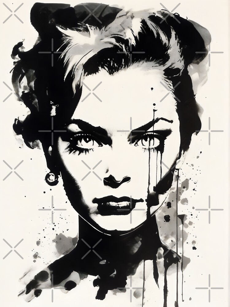 Thumbnail 3 of 3, Sticker, Dramatic Black & White Portrait Poster designed and sold by EthosWear.