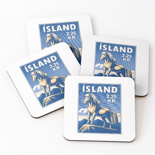 Item preview, Iceland Horse Postage Stamp Poster designed and sold by retrographics.