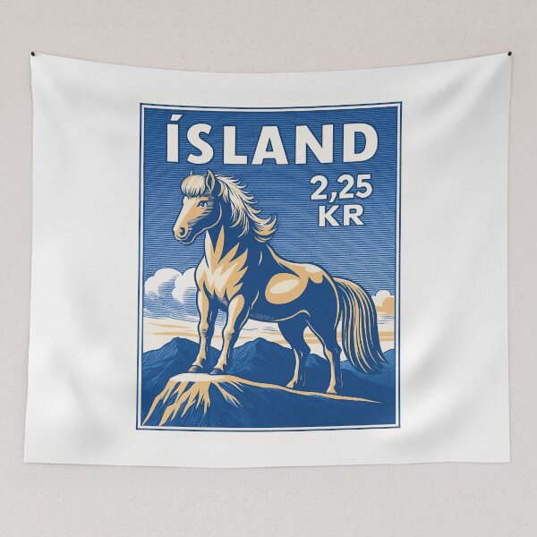 Item preview, Iceland Horse Postage Stamp Poster designed and sold by retrographics.