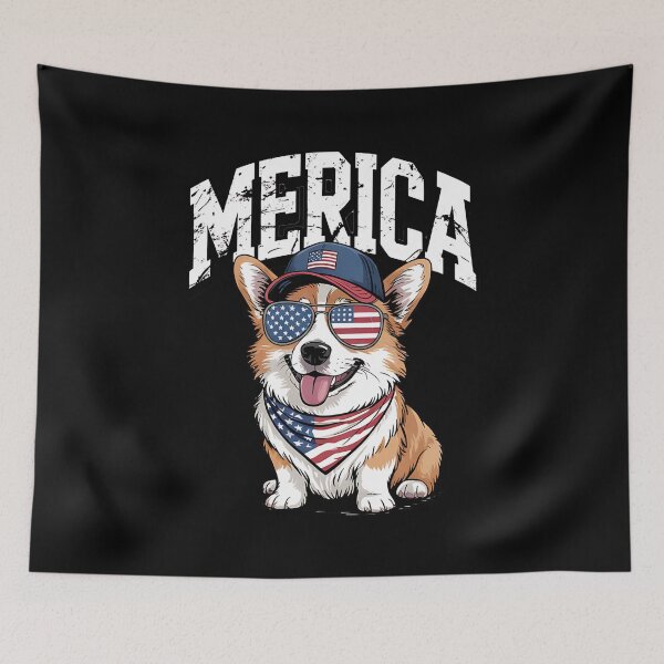 Item preview, Corgi 4th of July US American Flag Dog Patriotic designed and sold by BakeryDozen.