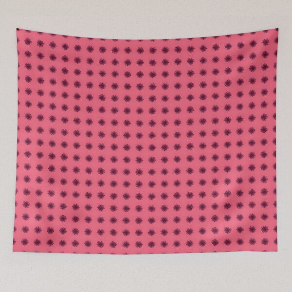 Item preview, Bold Maroon Sunburst Pattern on Pink – Retro Geometric A-Line Dress designed and sold by FestivityFinds.