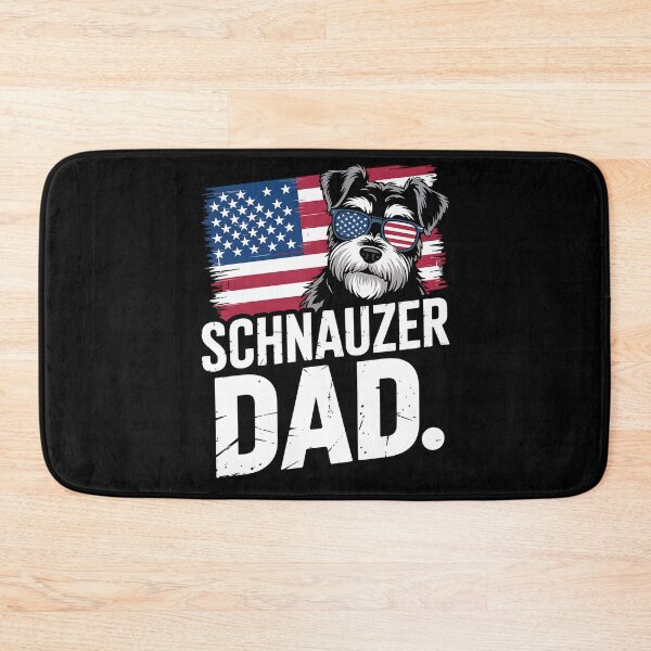 Item preview, Cute Mini Schnauzer Dad Dog Fathers Day USA Flag 4th of July designed and sold by BakeryDozen.