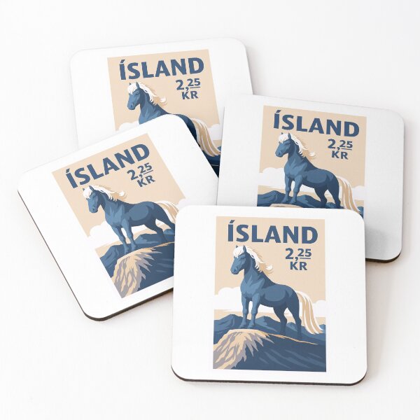 Item preview, Iceland Horse Postage Stamp Poster designed and sold by retrographics.