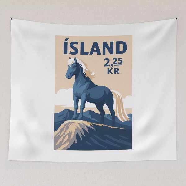 Item preview, Iceland Horse Postage Stamp Poster designed and sold by retrographics.