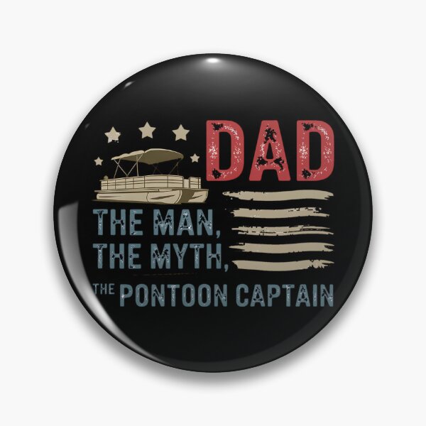 Item preview, Dad Man Myth Pontoon Captain Boat Father's Day USA Flag designed and sold by BakeryDozen.