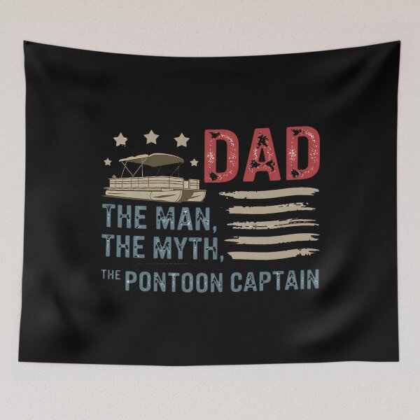 Item preview, Dad Man Myth Pontoon Captain Boat Father's Day USA Flag designed and sold by BakeryDozen.