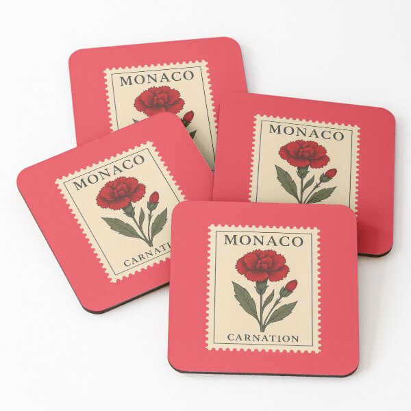 Item preview, Carnation Monaco Postage Stamp Vintage Botanical designed and sold by Planthem.