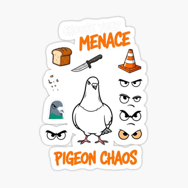 Item preview, Pigeon Chaos: Choose Your Menace - Funny Customize Your Own Sticker Sheet designed and sold by j-2k.