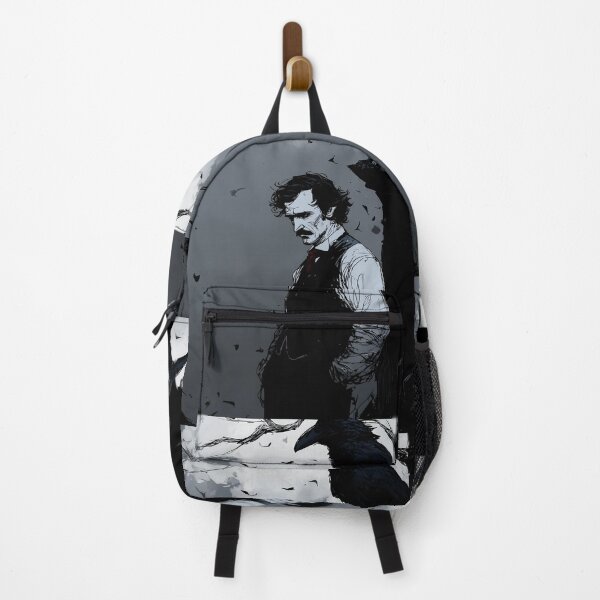 Item preview, Melancholy Poet and Raven in a Stormy Gothic Scene designed and sold by Skolyak.