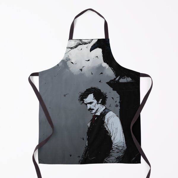 Item preview, Melancholy Poet and Raven in a Stormy Gothic Scene designed and sold by Skolyak.