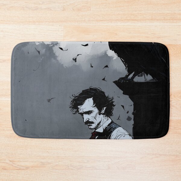 Item preview, Melancholy Poet and Raven in a Stormy Gothic Scene designed and sold by Skolyak.